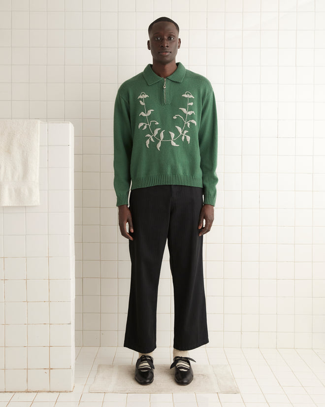 Floret Pullover - Green MENS KNIT TOPS BODE New York