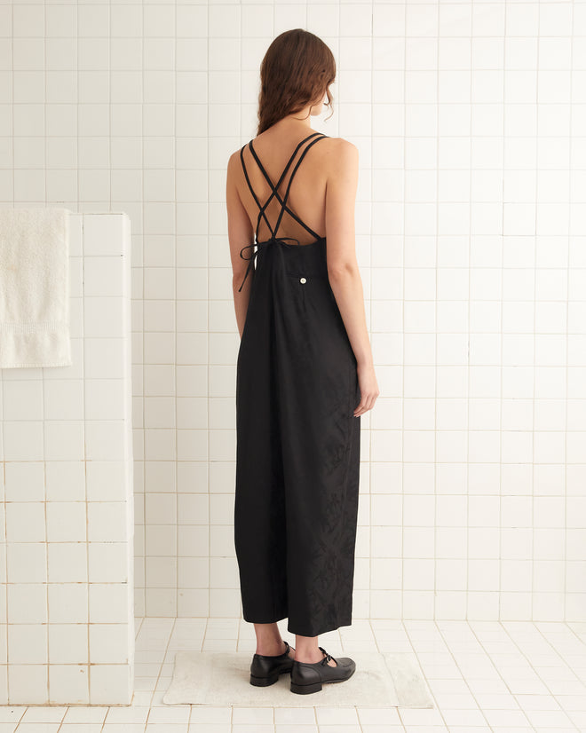 Football Jacquard Jumpsuit - Black WOMEN JUMPSUIT BODE New York