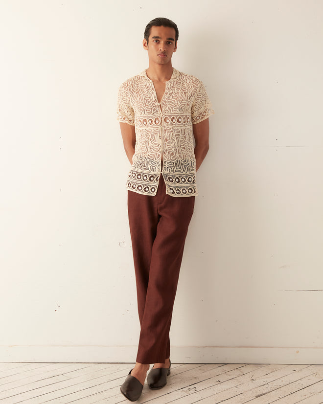 Formal Threadwork Short Sleeve Shirt SHIRT BODE New York