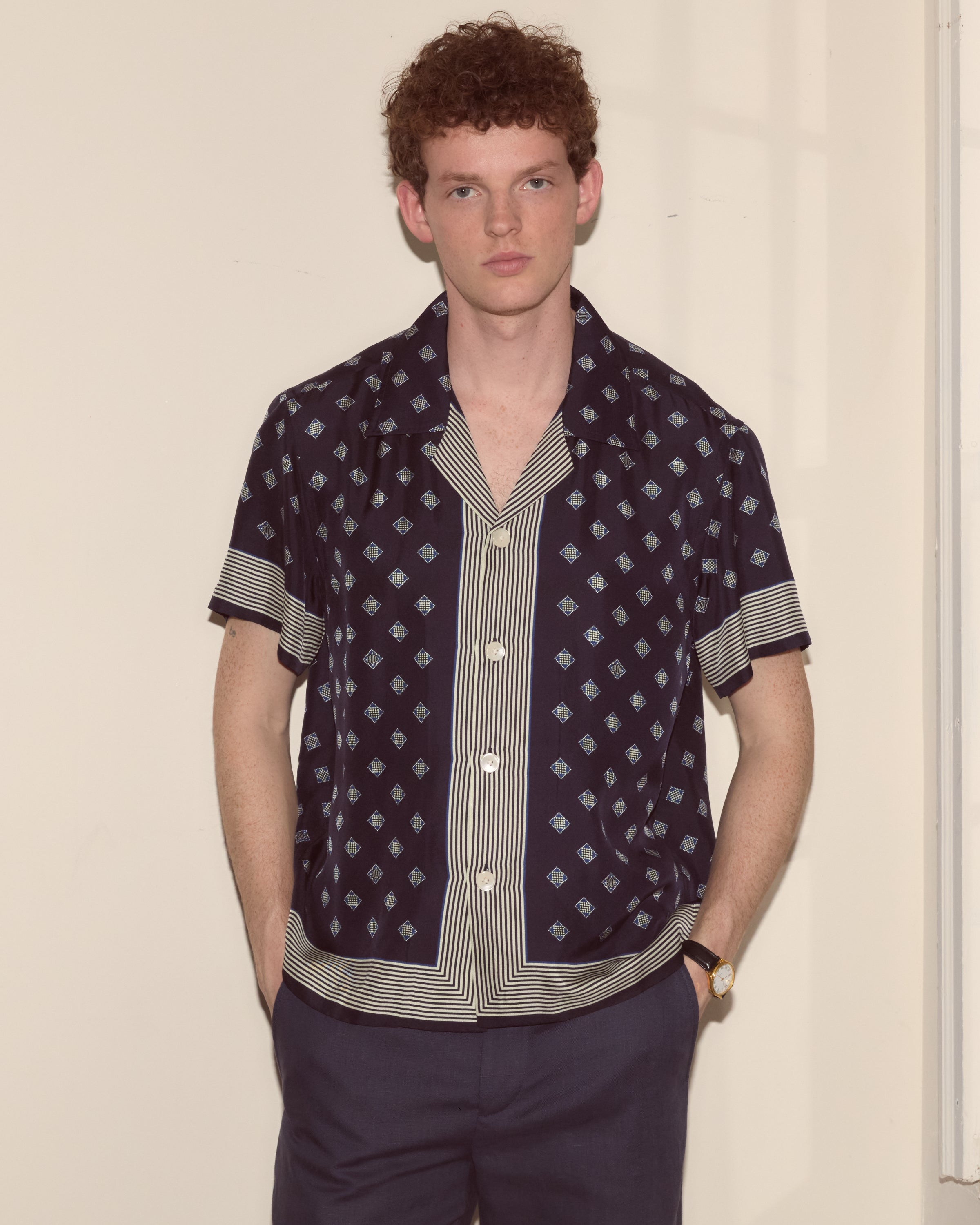 ※メナードボーディ Foyer Diamond Short Sleeve Shirt – BODE