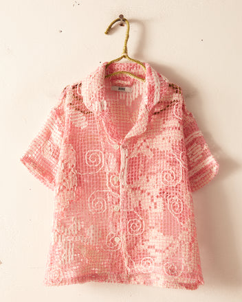 Fuchsia Spiral Kids' Shirt OOAK BABY BODE New York