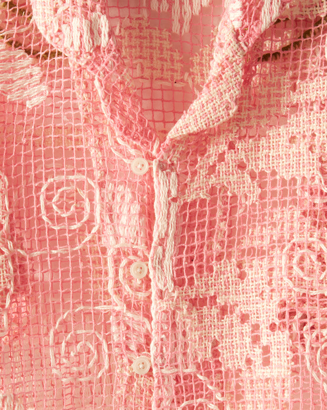 Fuchsia Spiral Kids' Shirt OOAK BABY BODE New York