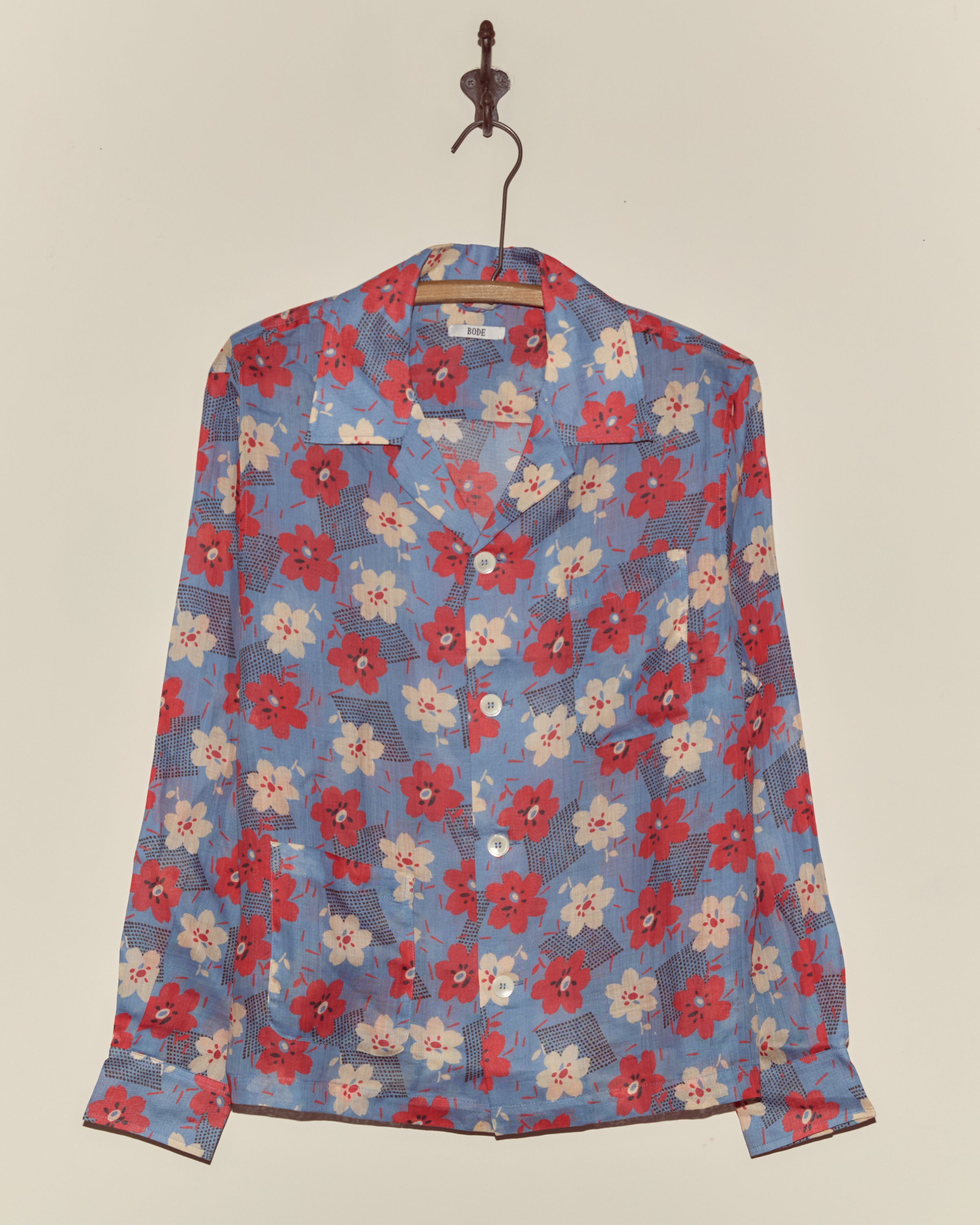 Geo Poppy Long Sleeve Shirt – BODE