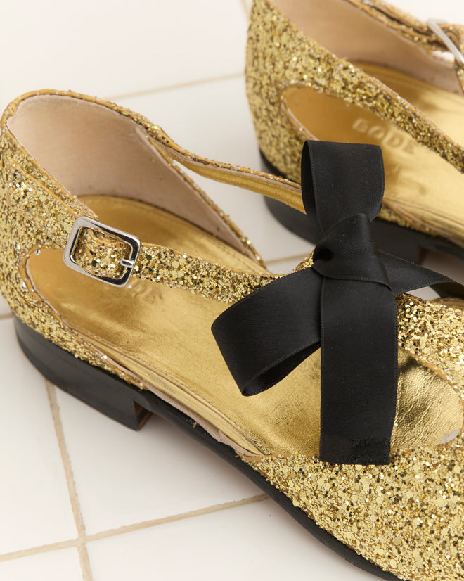 Glitter Theatre Shoes - Gold MENS FOOTWEAR BODE New York