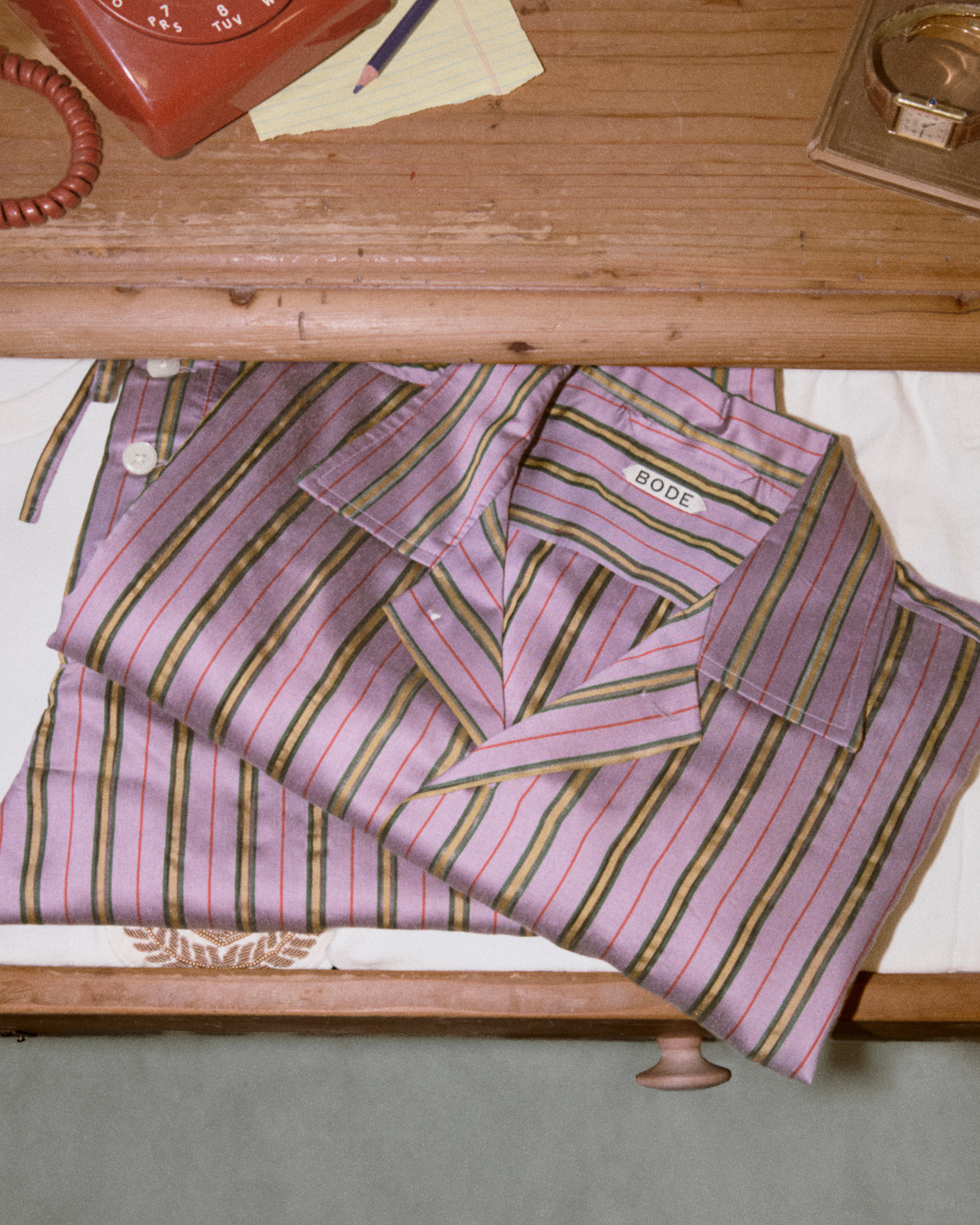 Alumni Stripe Long Sleeve Shirt - Purple – BODE