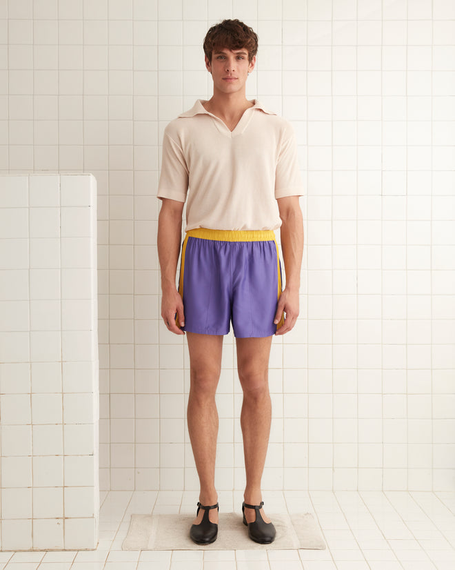 Satin Field Shorts - Purple MENS SHORTS BODE New York