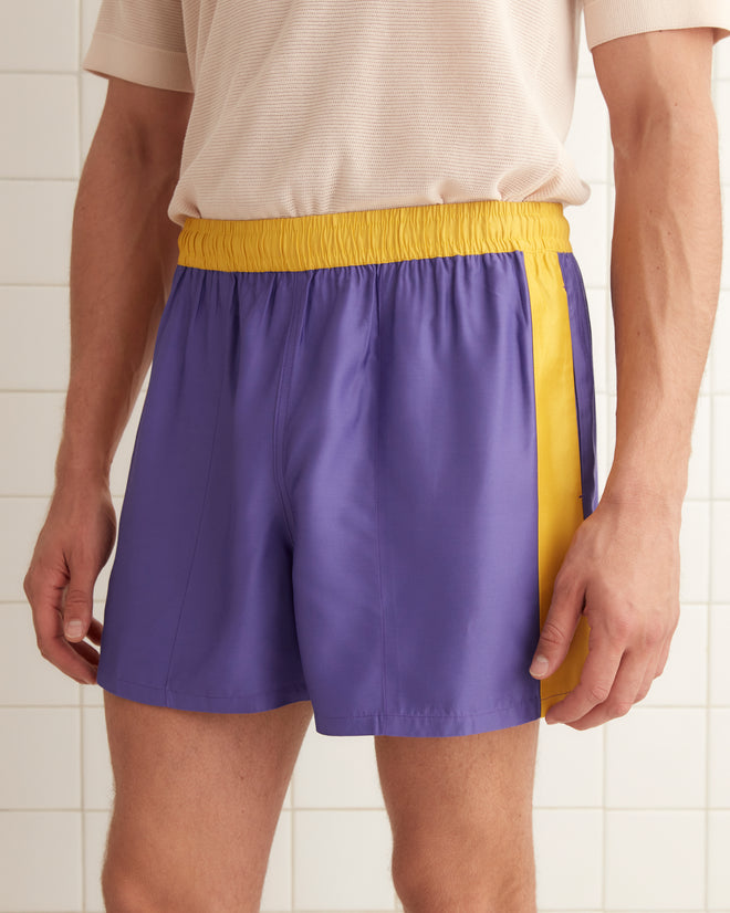 Satin Field Shorts - Purple MENS SHORTS BODE New York