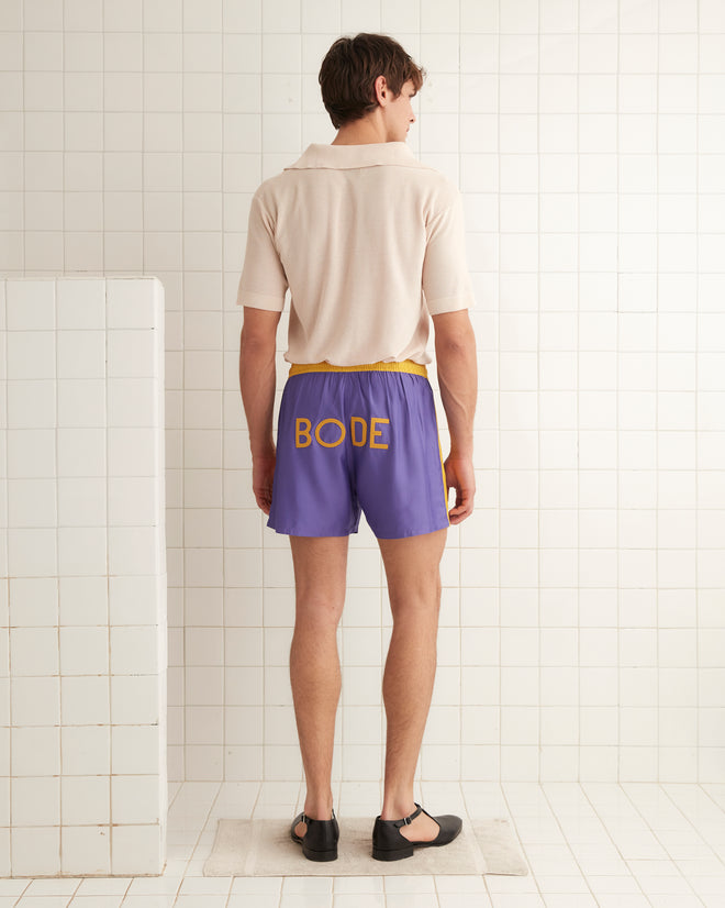 Satin Field Shorts - Purple MENS SHORTS BODE New York