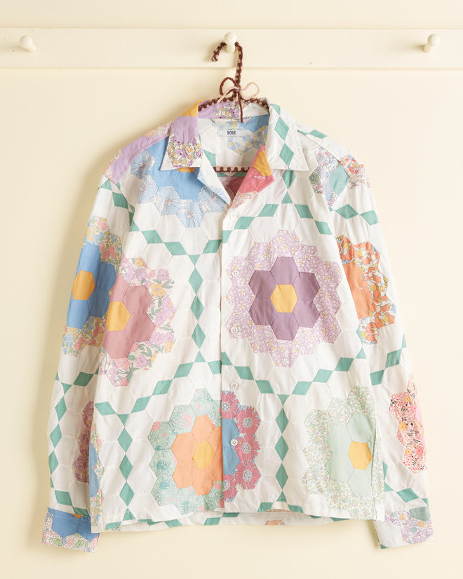Honeycomb Carnation Long Sleeve Shirt - XS/S