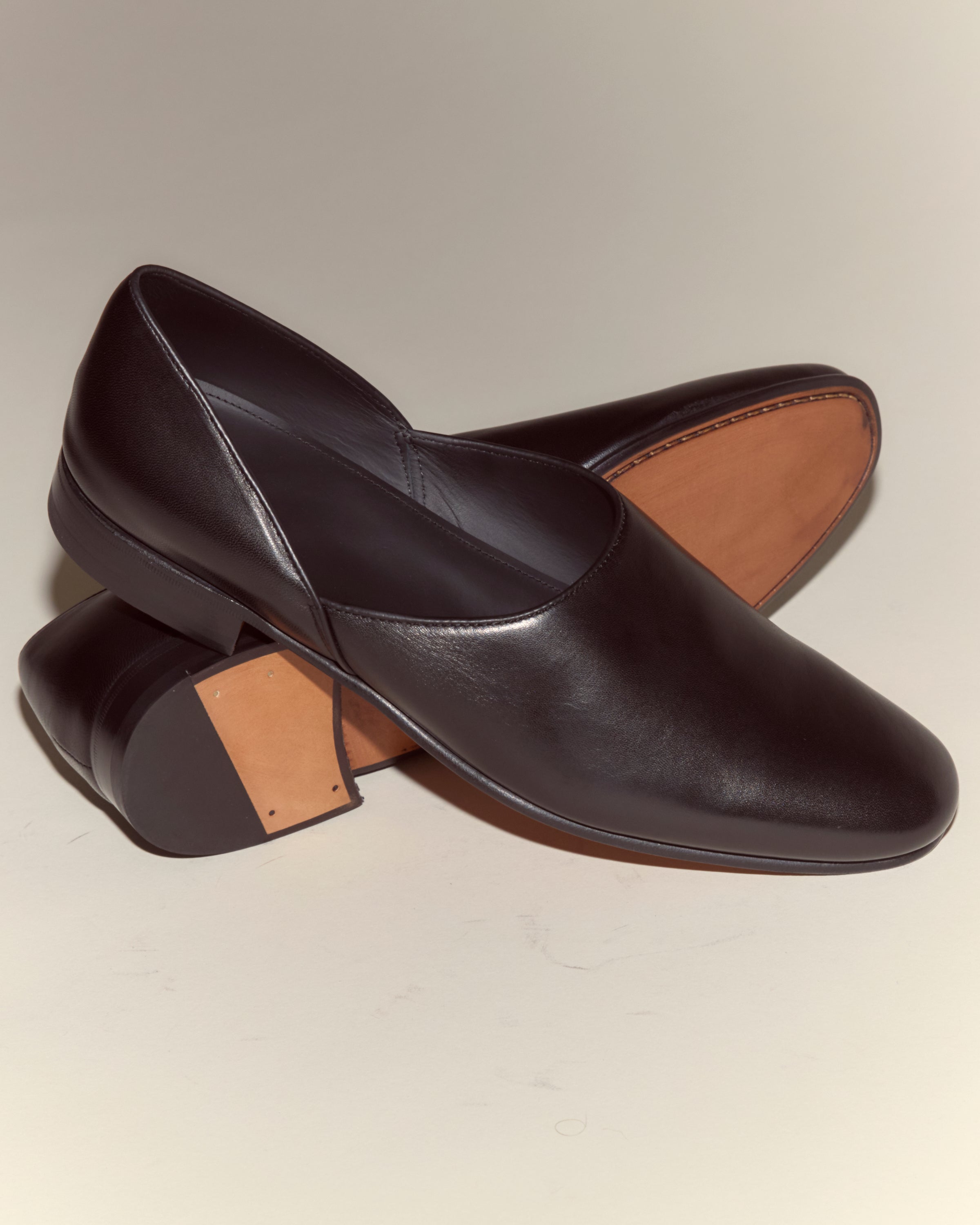 Leather House Shoes - Black – BODE