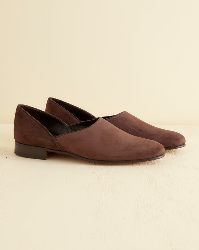 Suede House Shoe - Brown