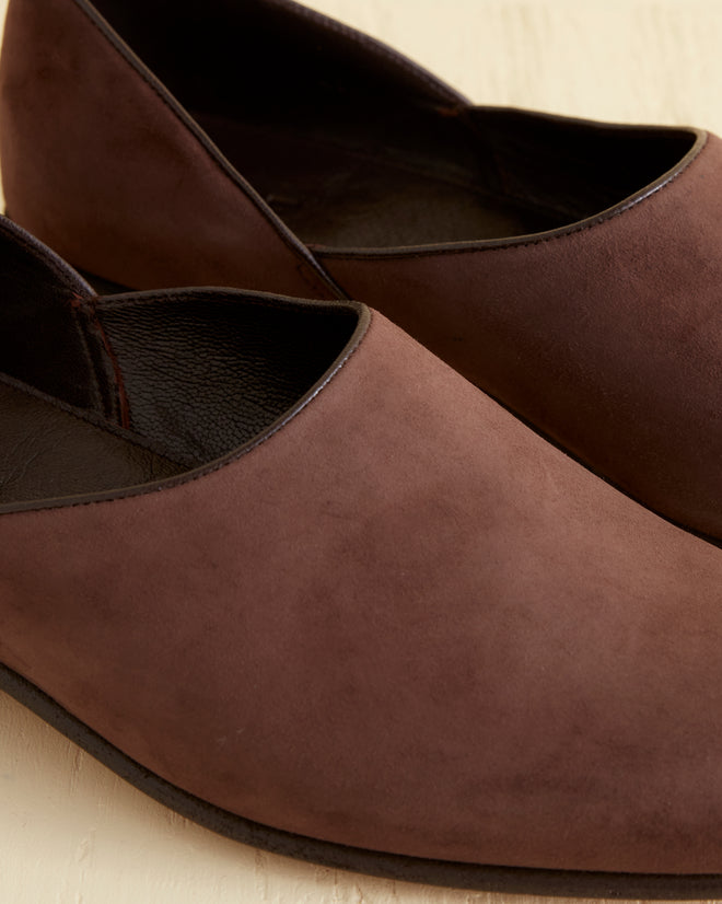 Suede House Shoe - Brown