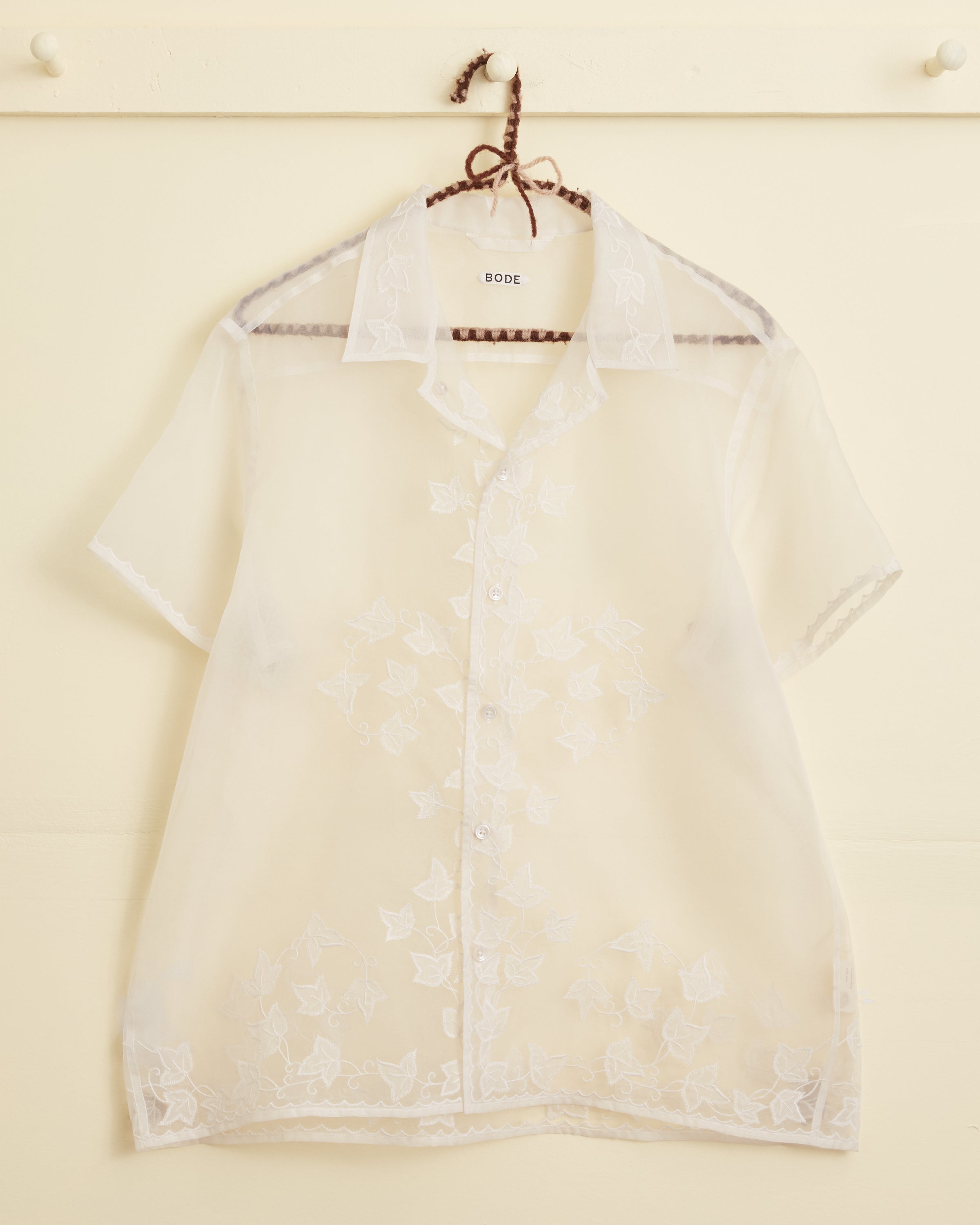 トップス Eaphi EMBROIDERY SHORT SLEEVE SHIRTS Ivy Appliqué Short Sleeve Shirt – BODE