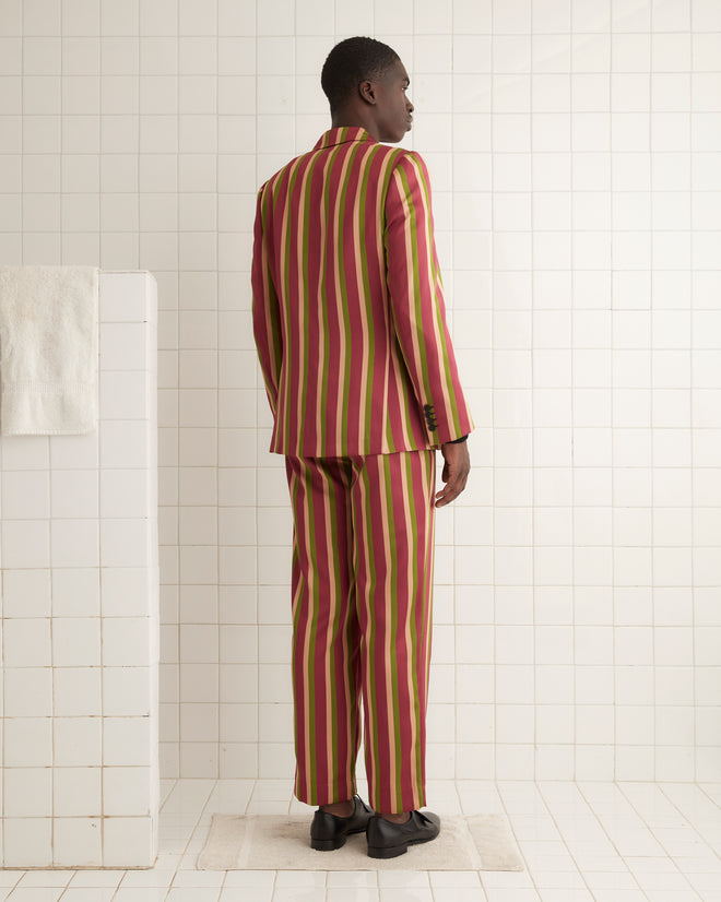 Juniper Stripe Double-Breasted Suit Jacket SUIT JACKETS BODE New York