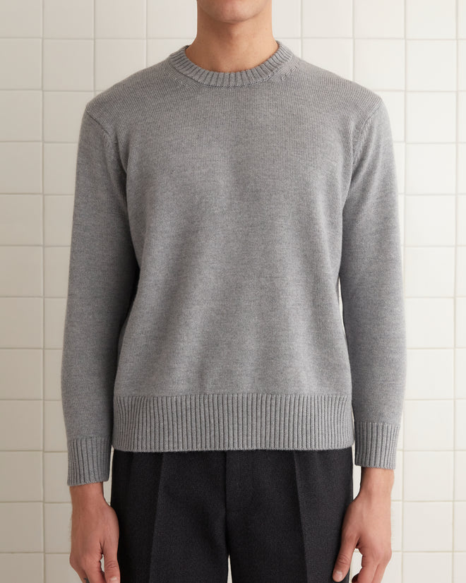 Juniper Sweater - Grey MENS KNIT TOPS BODE New York