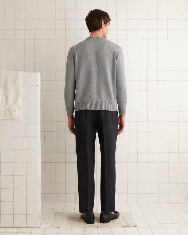 Juniper Sweater - Grey MENS KNIT TOPS BODE New York