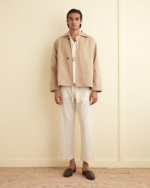 BODE コットンジャケット KHAKIFRONTTABJACKET-SIZEM-