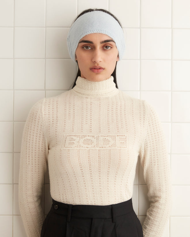 Knitted Headband - Light Blue KNIT ACCESSORIES BODE New York