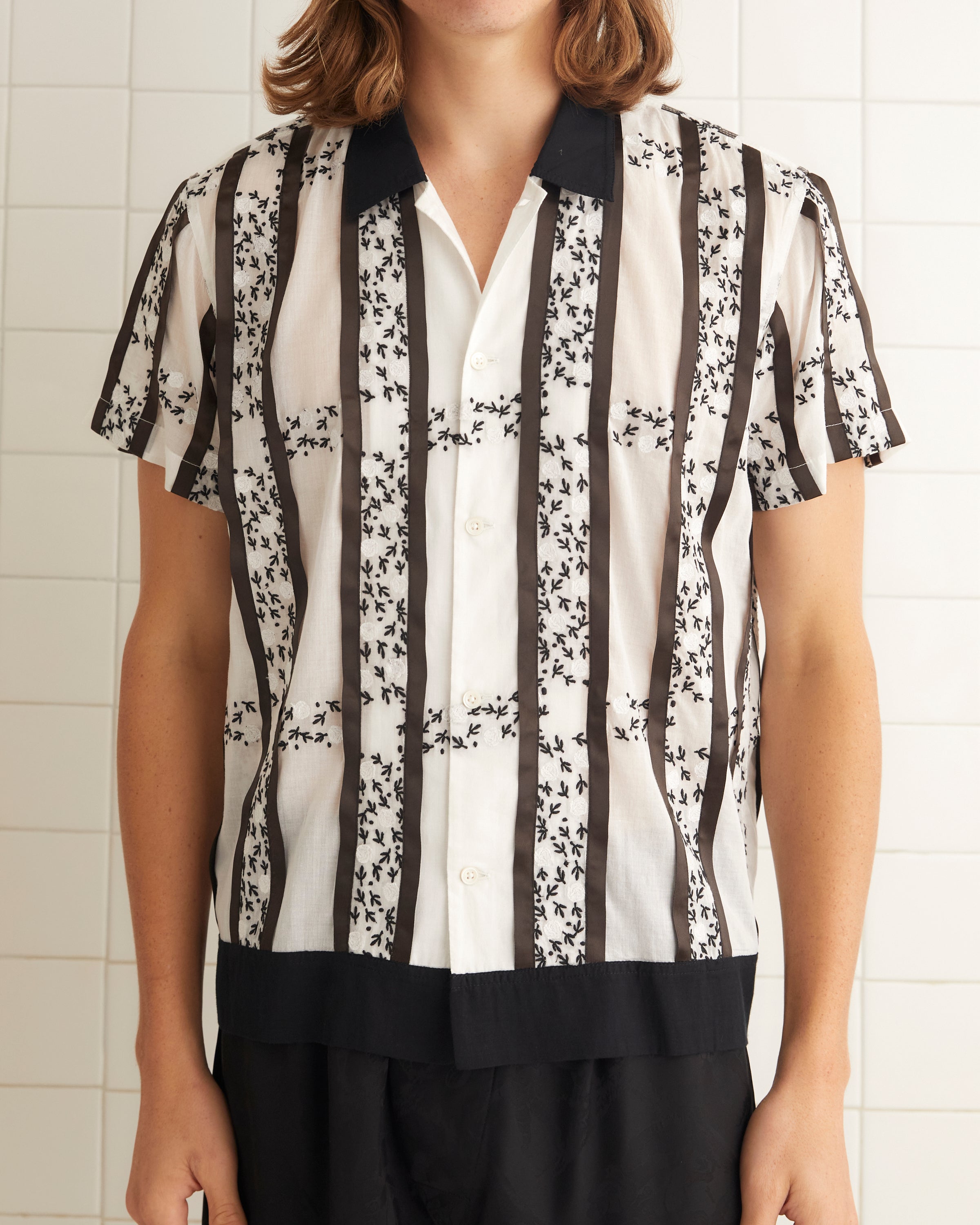 Lattice Sprig Short Sleeve Shirt – BODE