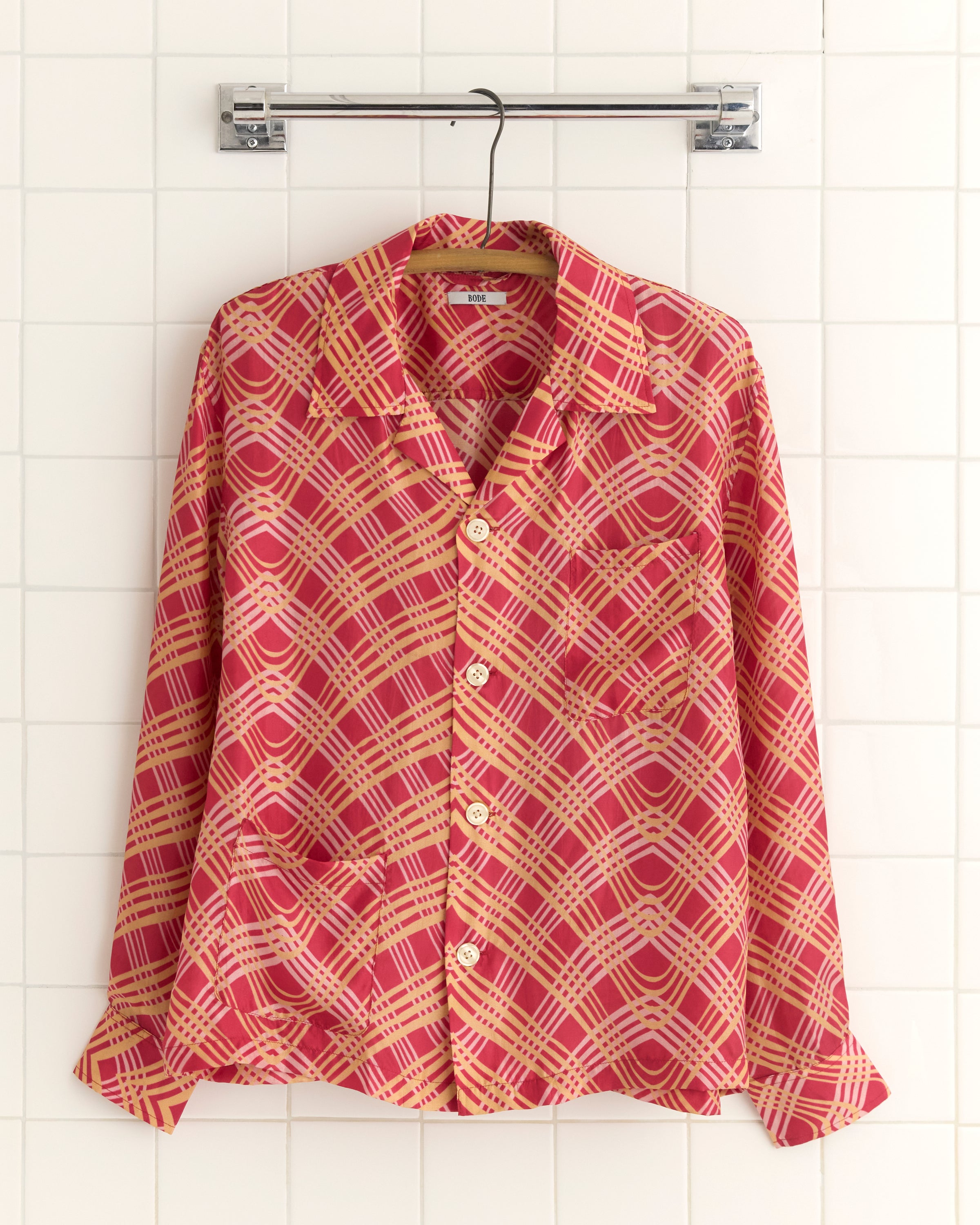 Lehariya Plaid Long Sleeve Shirt – BODE