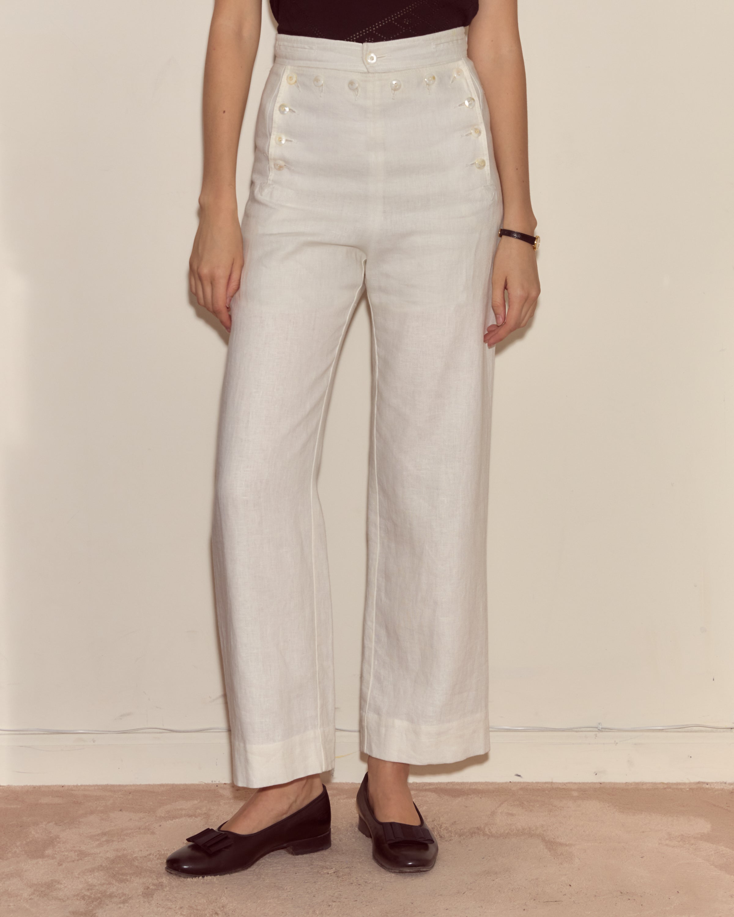 Linen Sailor Trousers - White – BODE