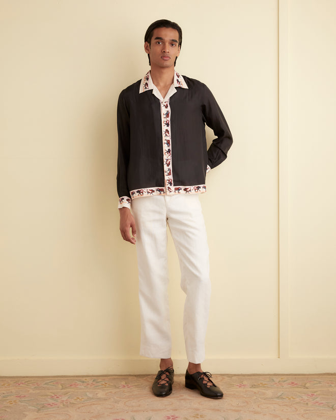 Linen Suiting Trousers - Ivory