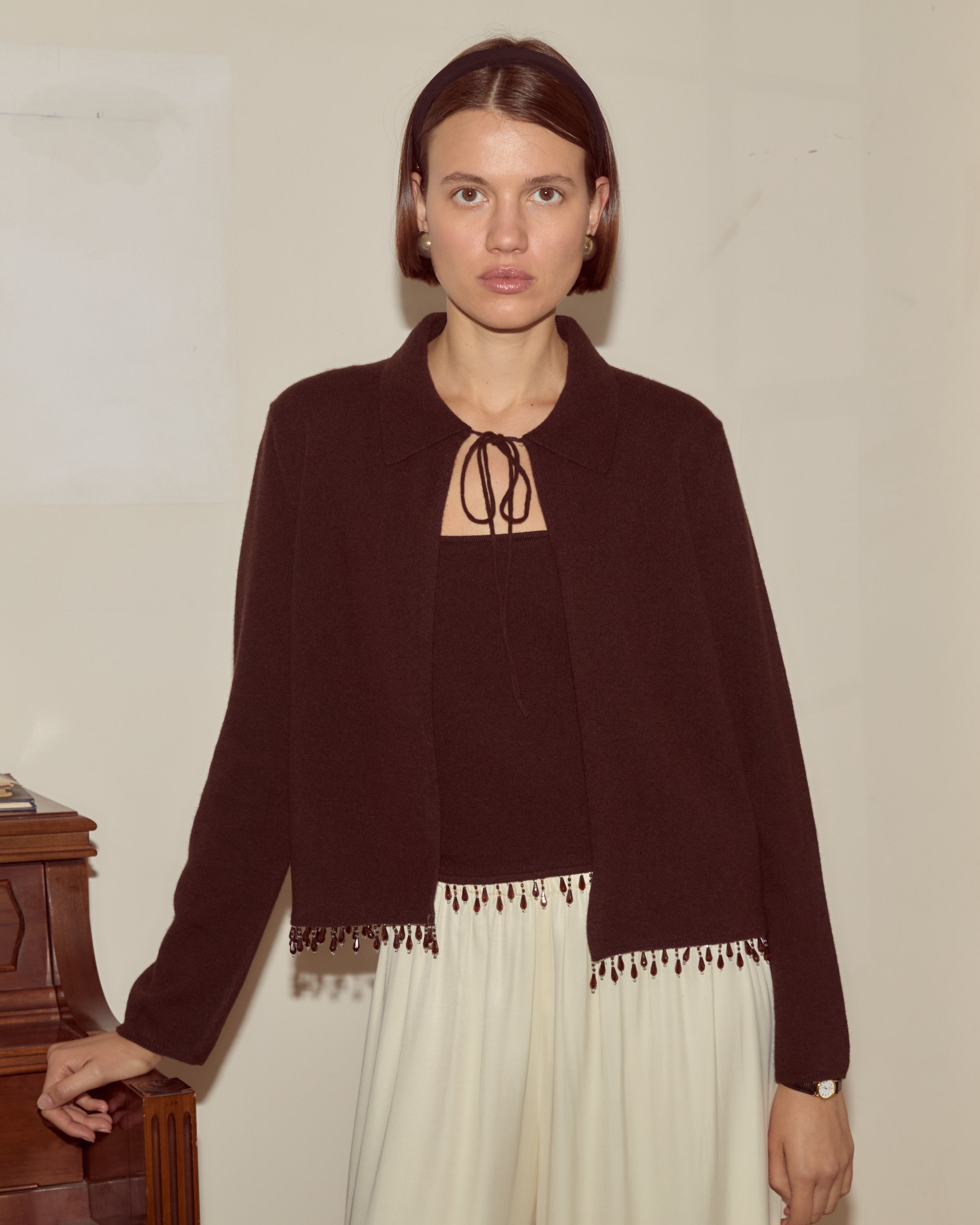 Lodge Cardigan - Dark Brown – BODE