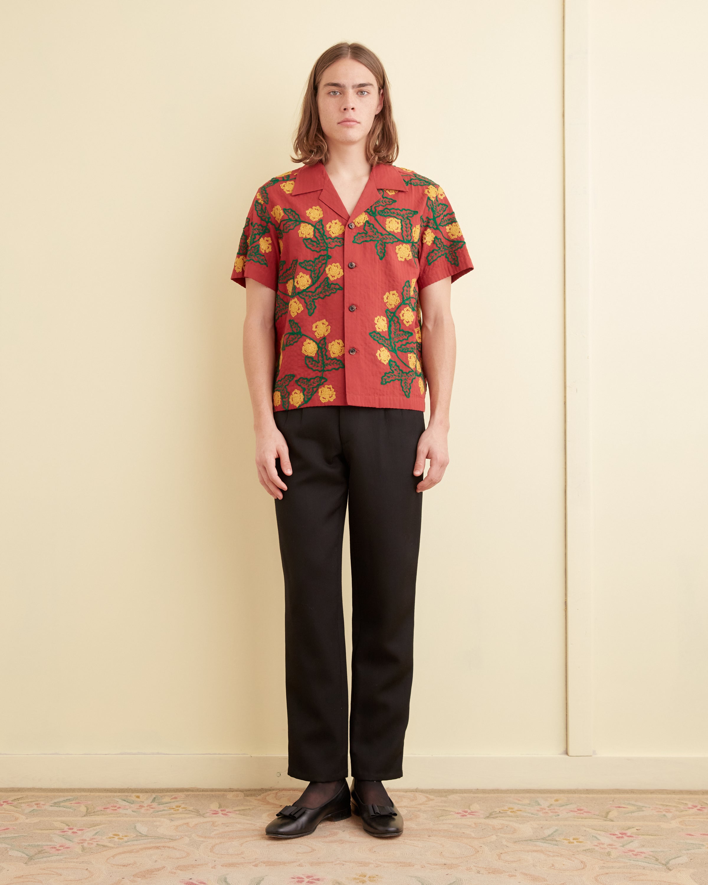 Marigold Wreath Short Sleeve Shirt – BODE