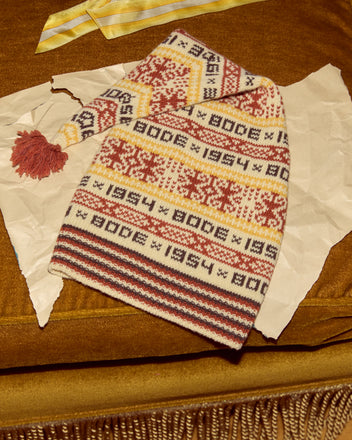 The Marzipan Hat, a Norwegian knit hat featuring 