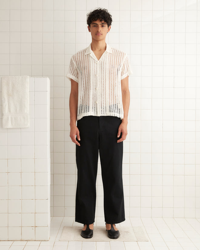 Meandering Lace Short Sleeve Shirt MENS SHIRTS BODE New York