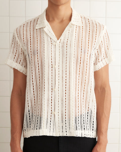 Meandering Lace Short Sleeve Shirt – BODE