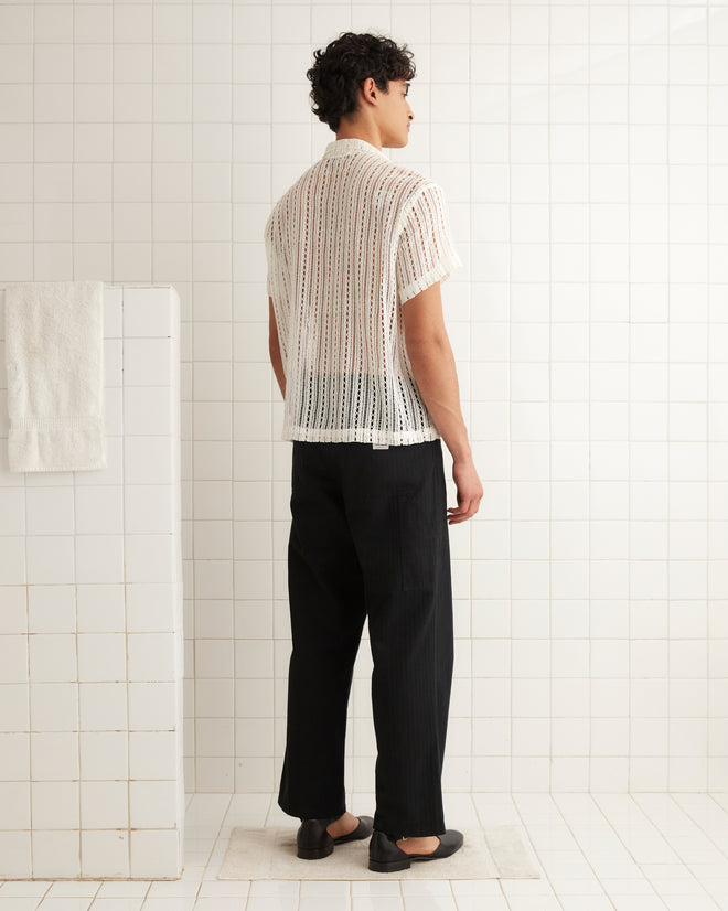 Meandering Lace Short Sleeve Shirt MENS SHIRTS BODE New York