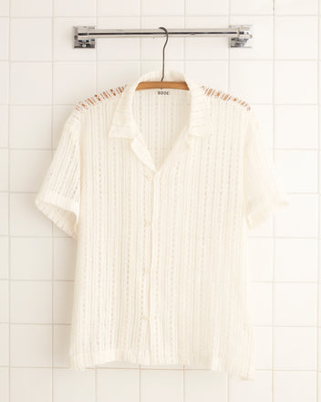 Meandering Lace Short Sleeve Shirt