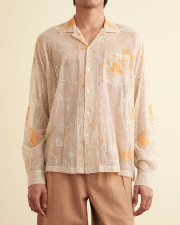 Mesh Lilium Long Sleeve Shirt SHIRT BODE New York