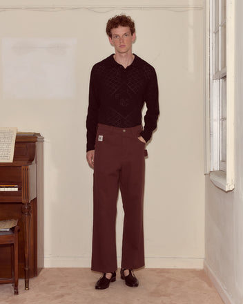 Twill Knolly Brook Trousers - Brown