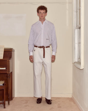 Twill Knolly Brook Trousers - White
