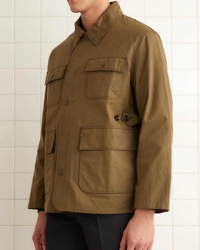 Waxed Hunting Jacket - Brown MENS JACKETS BODE New York