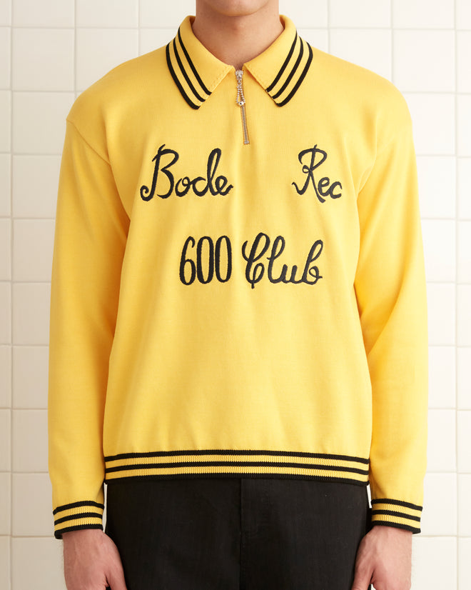 Club Long-Sleeved Polo - Yellow MENS KNIT TOPS BODE New York