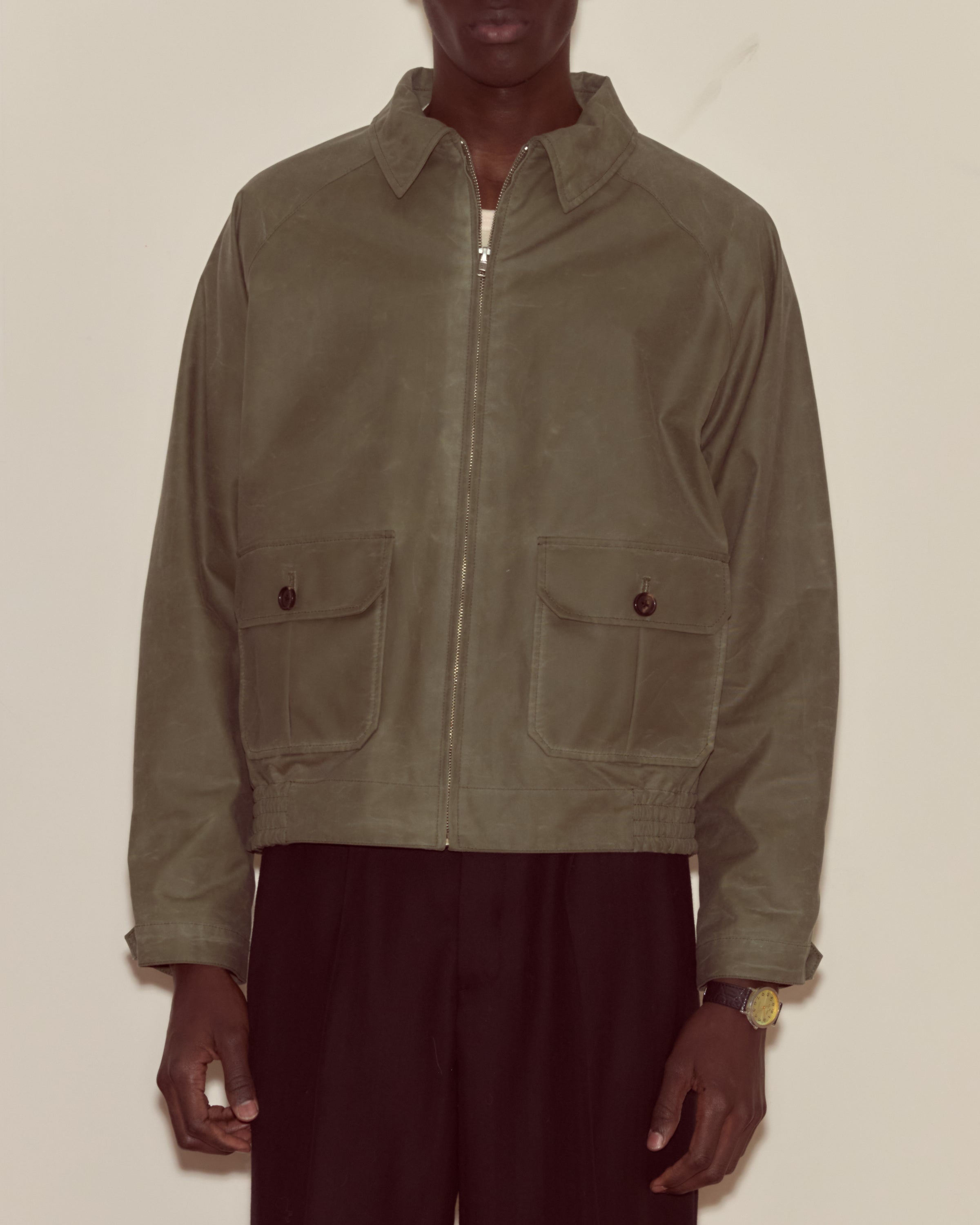 Waxed Coach's Jacket - Light Green – BODE
