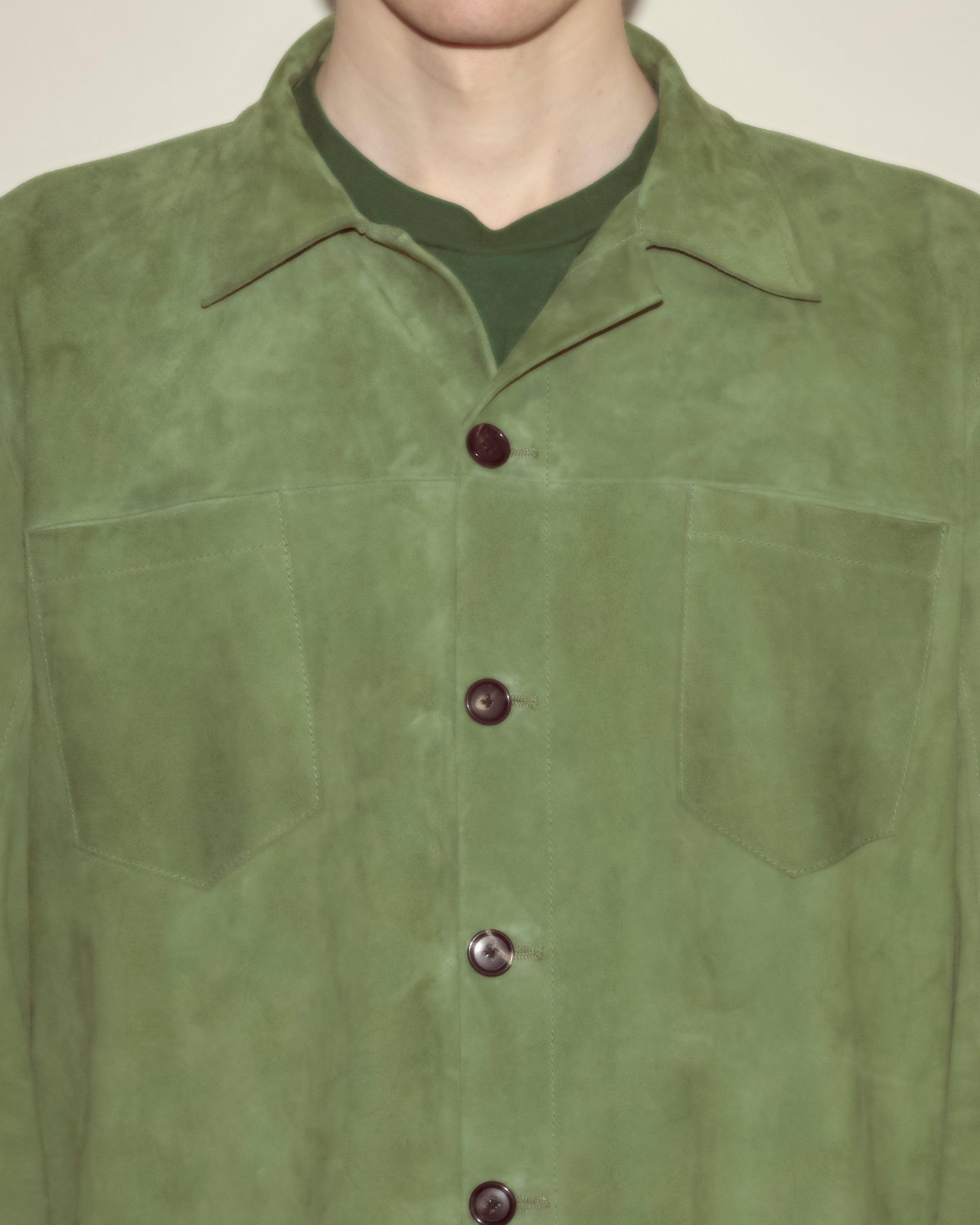 Suede Overshirt - Green – BODE