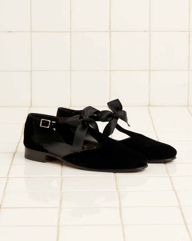 Velvet Theater Shoes - Black