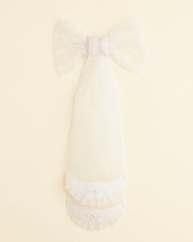 Ruffle Bow Barrette