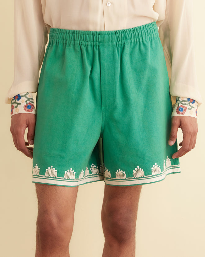 Ripple Appliqué Shorts MENS SHORTS BODE New York