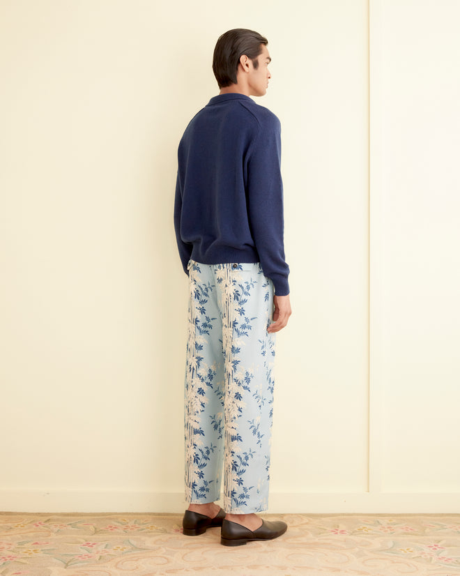 Cashmere Polo - Navy MENS KNIT TOPS BODE New York