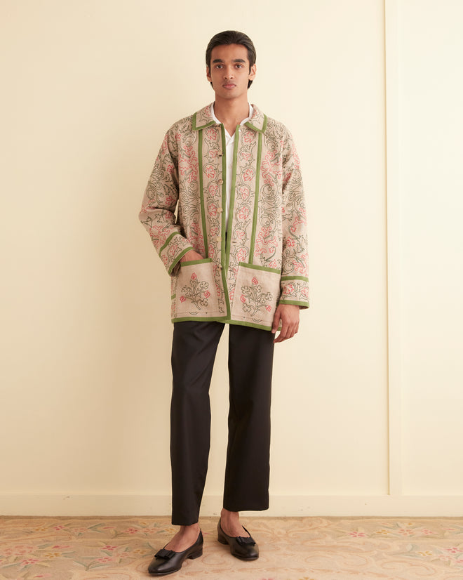 Embroidered Trumpetflower Coat Embroidered Trumpetflower Coat