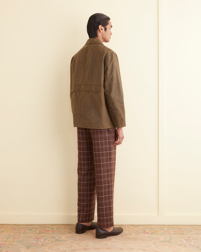 Waxed Hunting Jacket Brown BODE