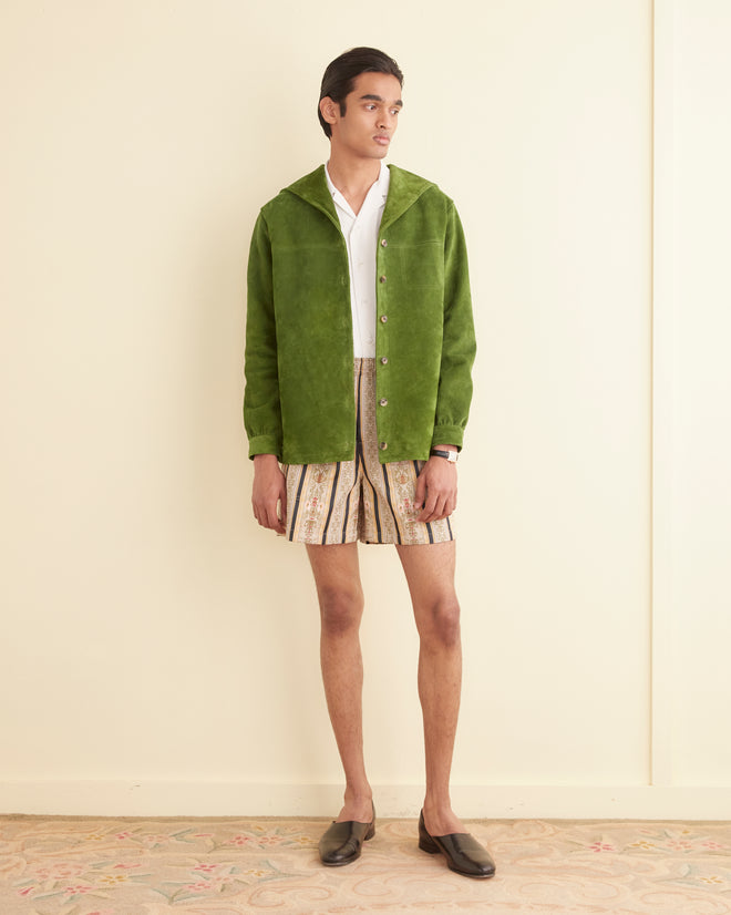 Mariner Suede Jacket - Green JACKETS BODE New York