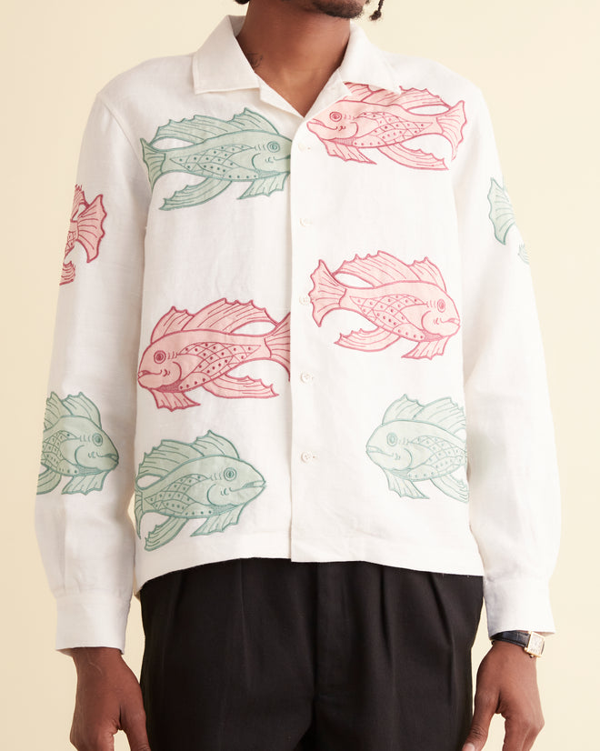 Piscine Appliqué Long Sleeve Shirt MENS SHIRTS BODE New York