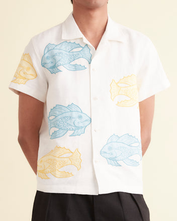 Piscine Appliqué Short Sleeve Shirt MENS SHIRTS BODE New York