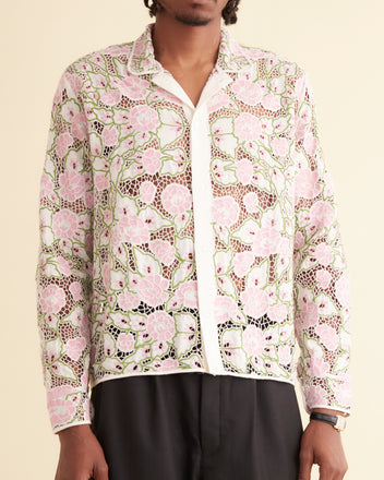 Peony Lace Long Sleeve Shirt MENS SHIRTS BODE New York